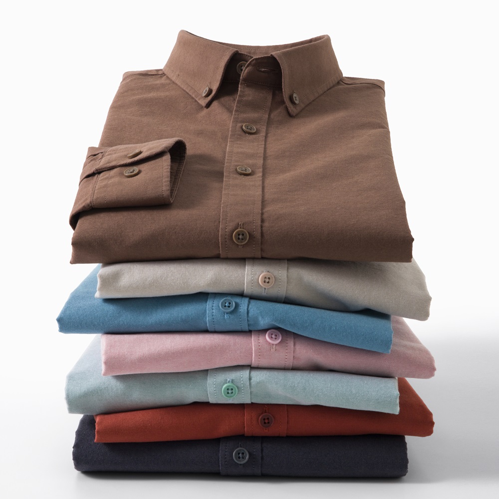 Mandarin Collar Formal Shirt Slim Fit - 2026 신상 남성용 100% 코튼 옥스포드