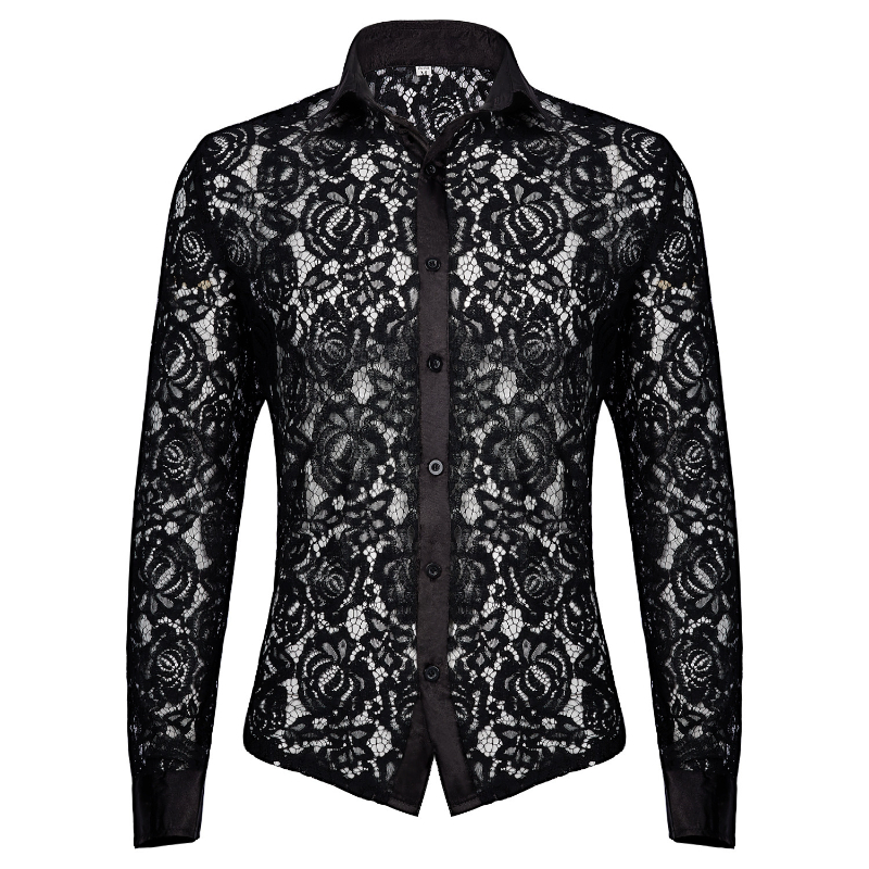 Medieval Gothic Lace Up Pirate Shirt - 섹시한 중세 남성 레이스 셔츠, 빅토리아
