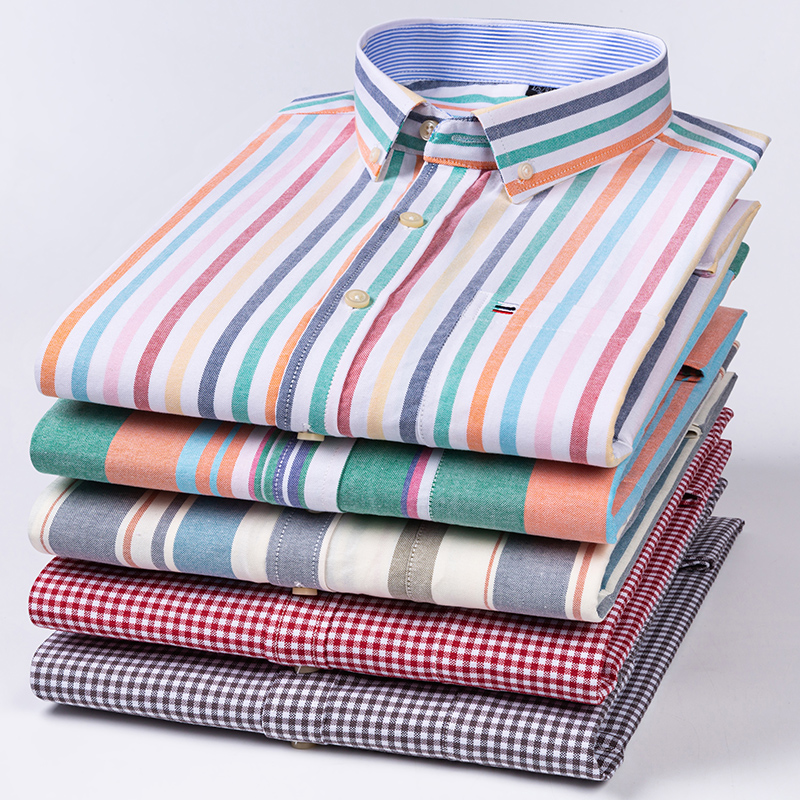 Oxford Cotton Casual Shirt Business - 순면 고품질 비즈니스 캐주얼 패션 옥스퍼드