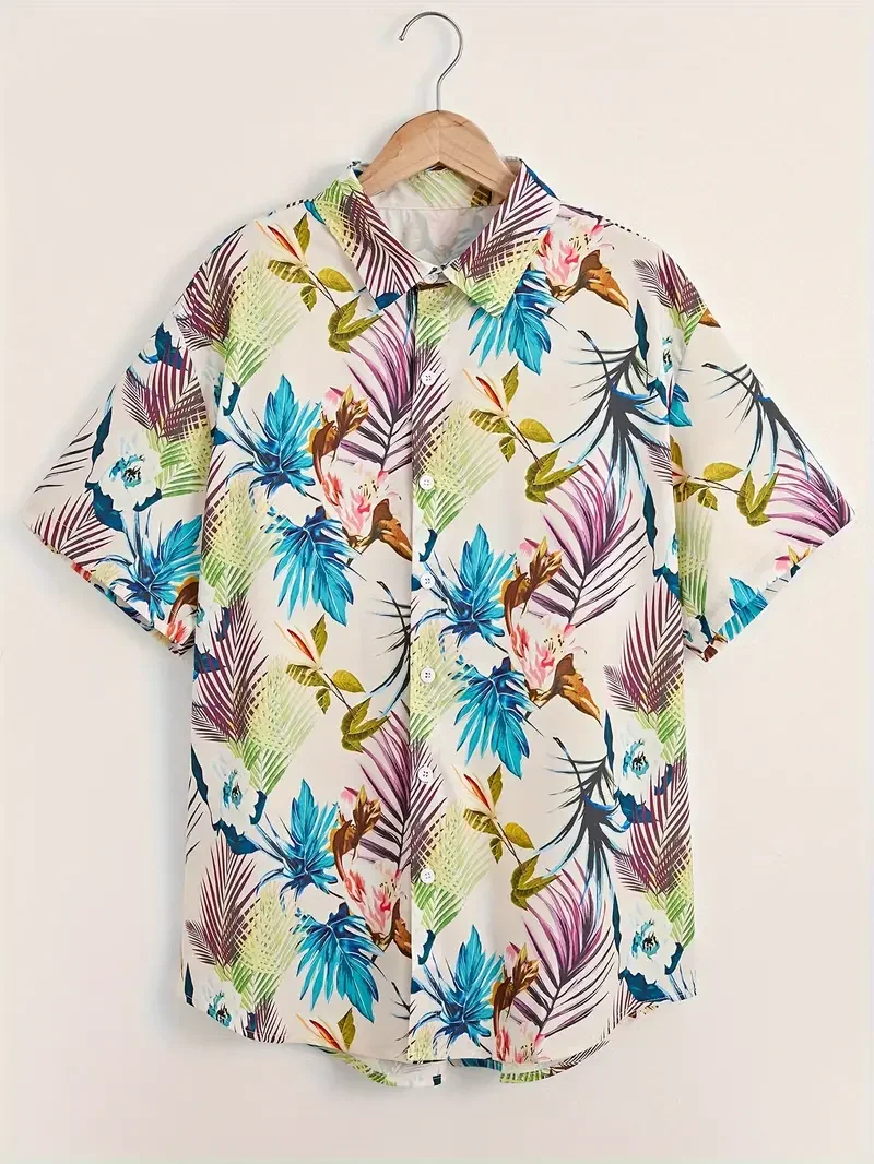 Short Sleeve Bowling Shirt Retro - 남성용 클래식 볼링공 패턴 하와이안 셔츠