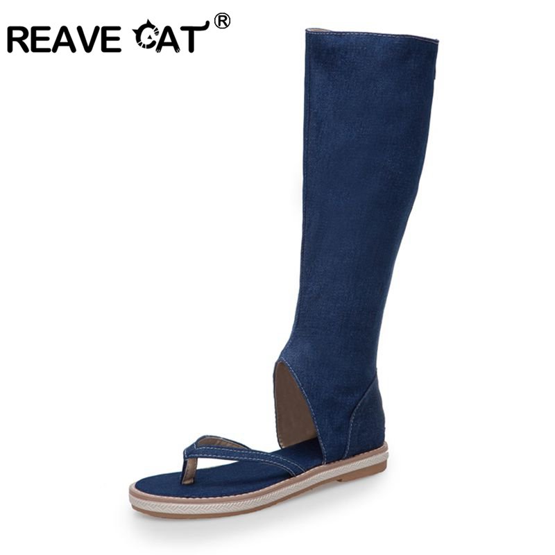 Jeans - REAVE CAT 신발 클립 토 샌들,