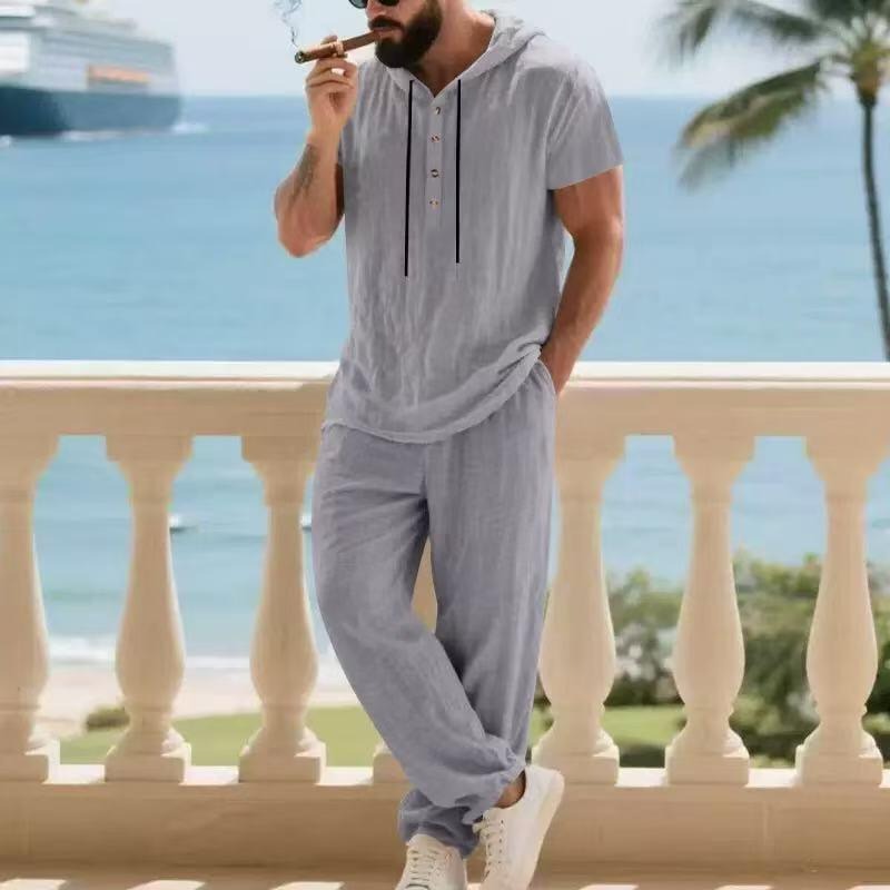 남성 아메리칸 레트로 3D 리넨 후드 반팔 셔츠 긴 바 - Mens Linen Shirt Long Sleeve 리뷰 및 가격