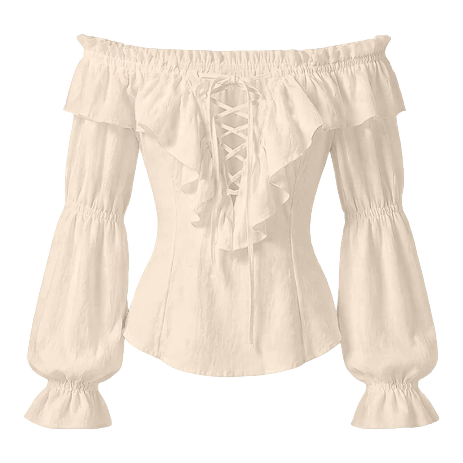 여성용 해적 셔츠 르네상스 고딕 러플 레이스업 블라우스 - Medieval Gothic Lace Up Pirate Shirt 리뷰 및 가격