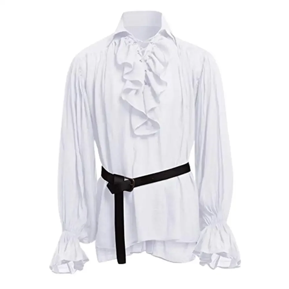 중세풍 셔츠 러플 고딕 스팀펑크 빅토리아풍 해적 코스프 - Medieval Gothic Lace Up Pirate Shirt 리뷰 및 가격