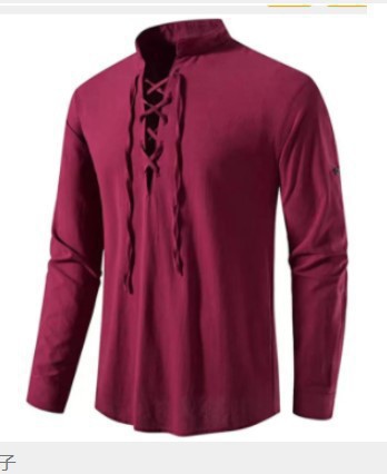 남성용 해적 셔츠 바이킹 레트로 르네상스 중세 고딕 빅 - Medieval Gothic Lace Up Pirate Shirt 리뷰 및 가격