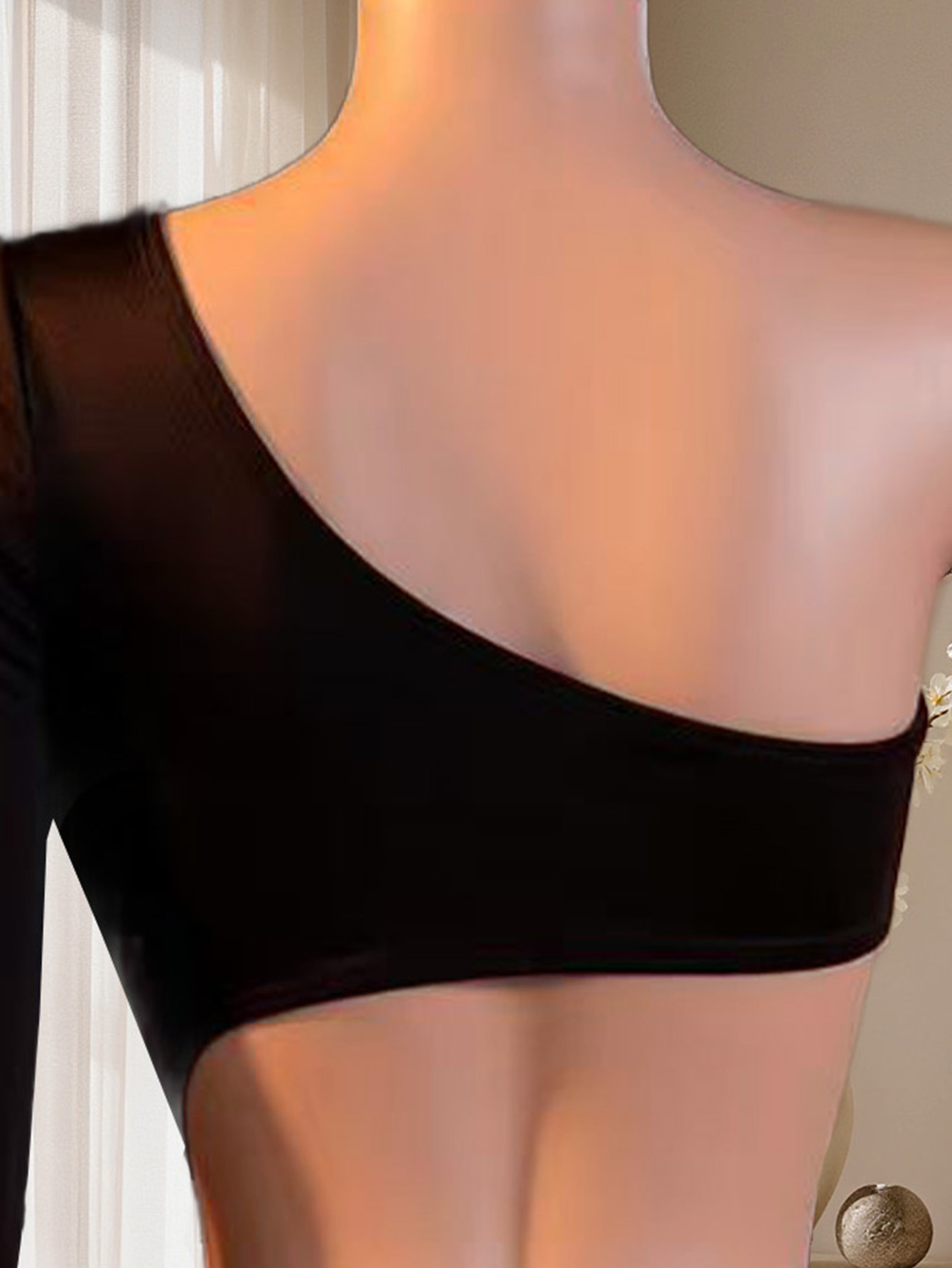 여성 원 숄더 긴팔 바디수트 백리스 더블 허리 속이 빈 - Underwear 리뷰 및 가격