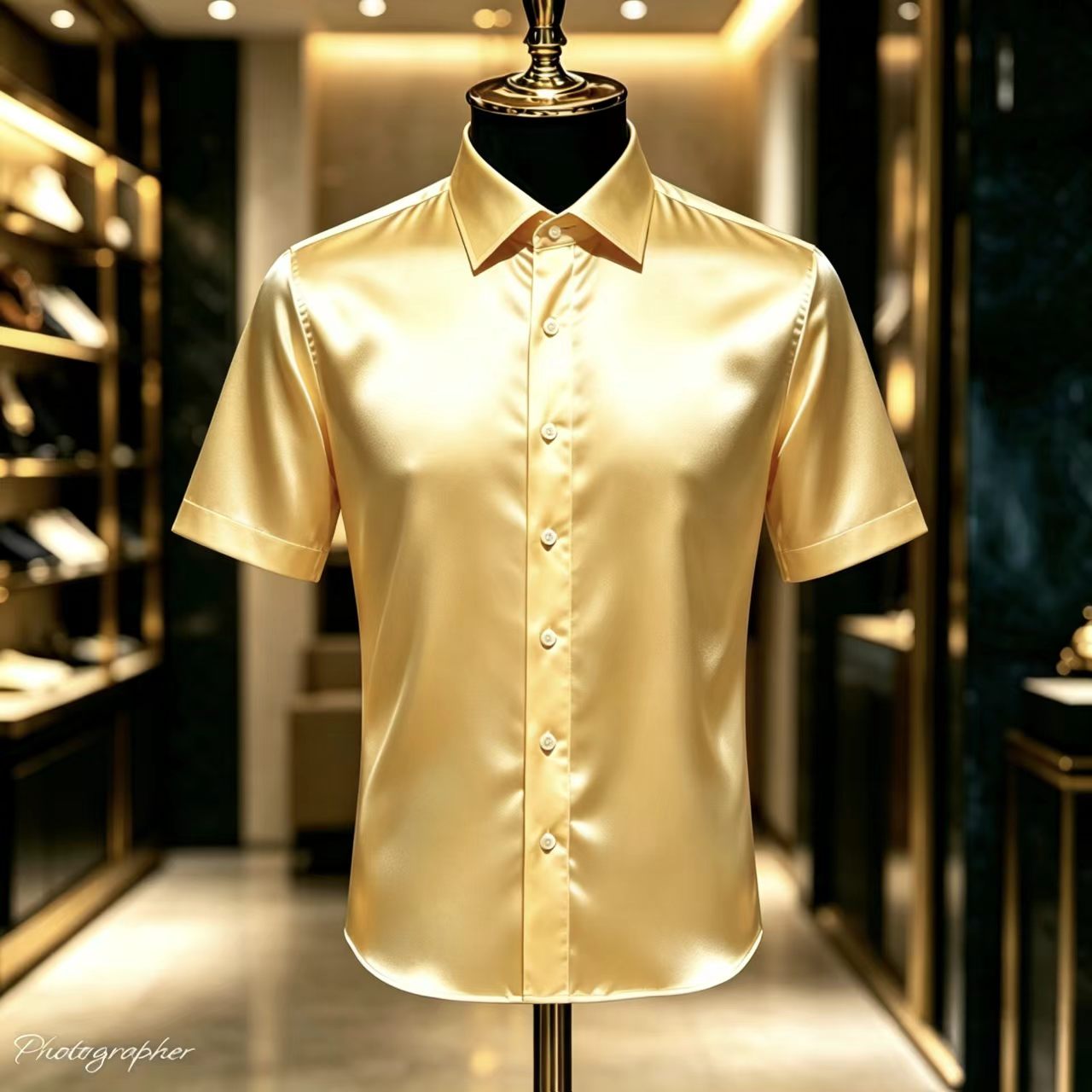 남성용 단색 새틴 반소매 드레스 셔츠, 우아하고 슬림한 - Mens Satin Silk Dress Shirt 리뷰 및 가격