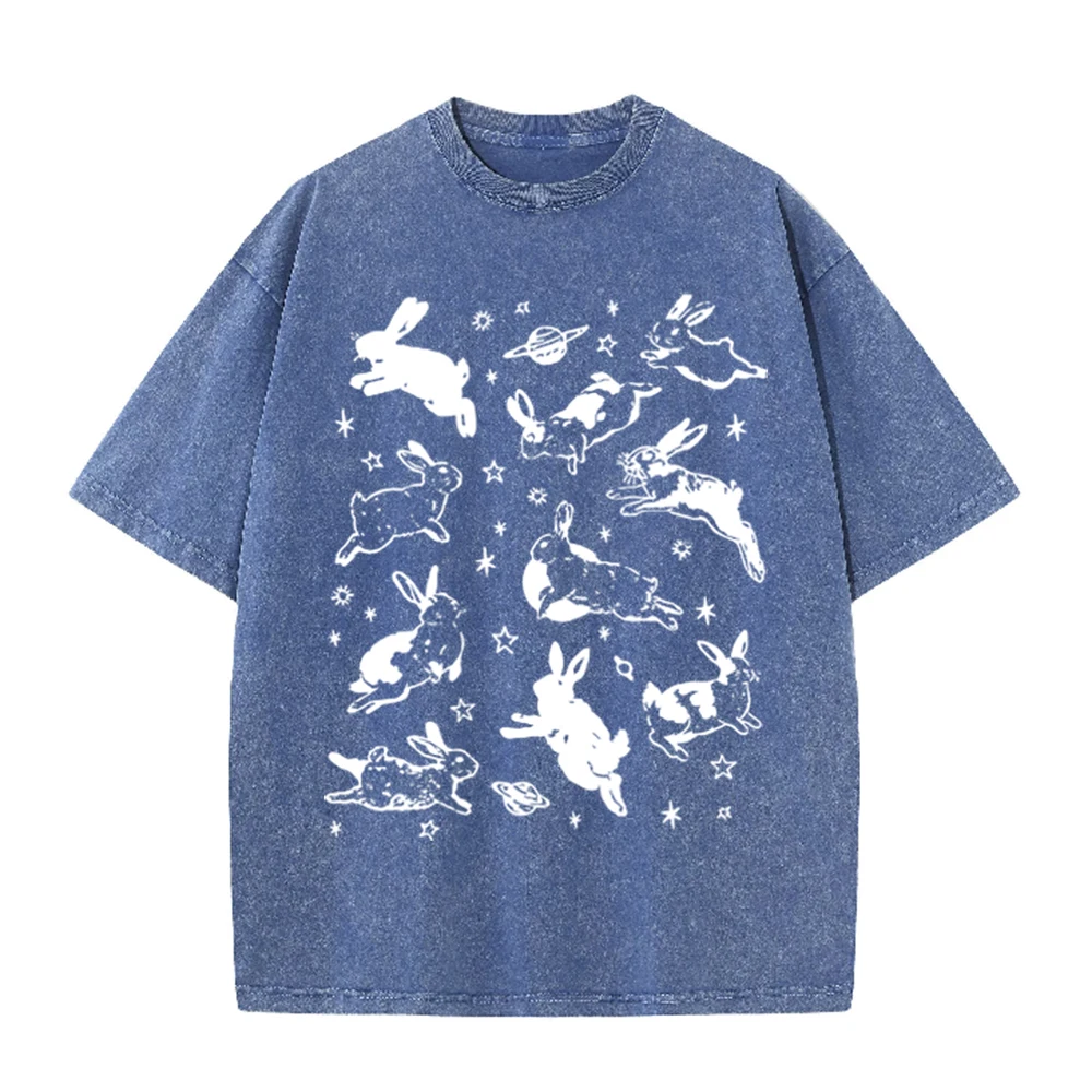 2026 빈티지 스페이스 래빗 플래닛 스타 그래픽 블랙 - Acid Wash Vintage Graphic T Shirt 리뷰 및 가격
