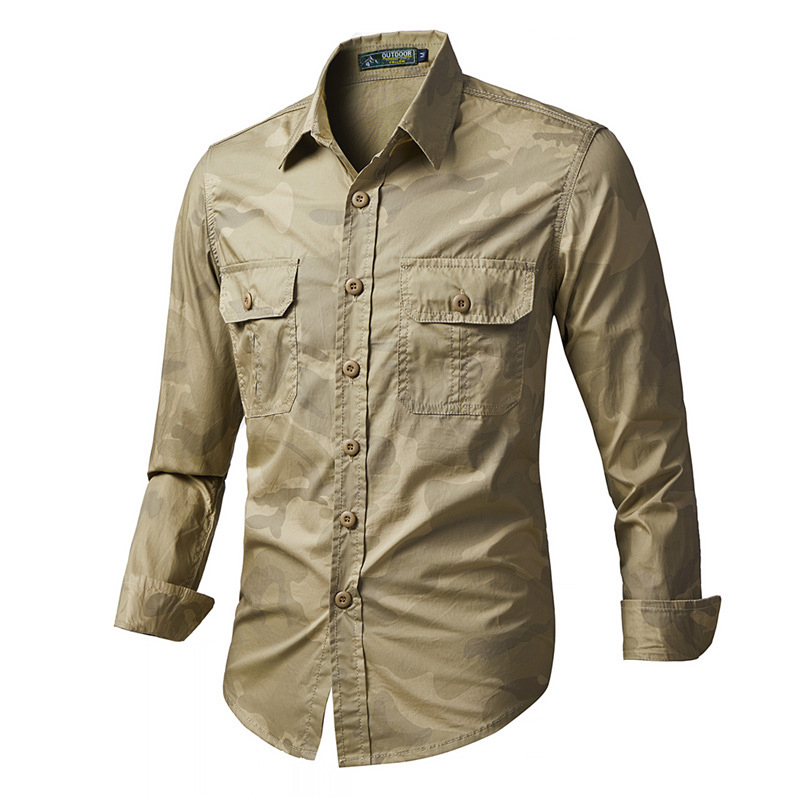봄 가을 남성 전술 카고 셔츠 야외 남성 긴팔 군사 카 - Tactical Military Shirt Cargo 리뷰 및 가격