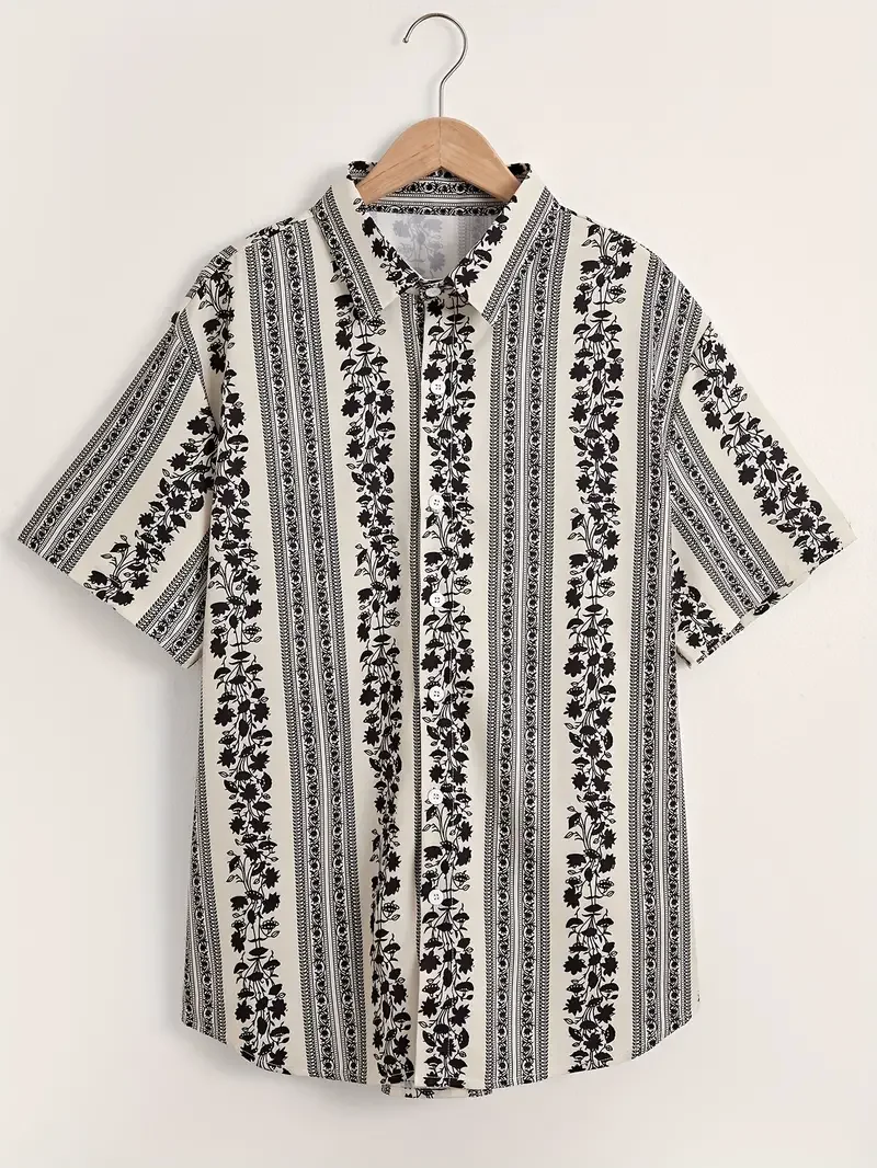 남성용 클래식 볼링공 패턴 하와이안 셔츠 여름 스트리트 - Short Sleeve Bowling Shirt Retro 리뷰 및 가격