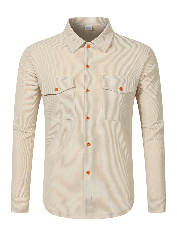 캐주얼 남성 코듀로이 셔츠 자켓 봄 가을 빈티지 버튼  - Corduroy Button Up Shirt Men 리뷰 및 가격