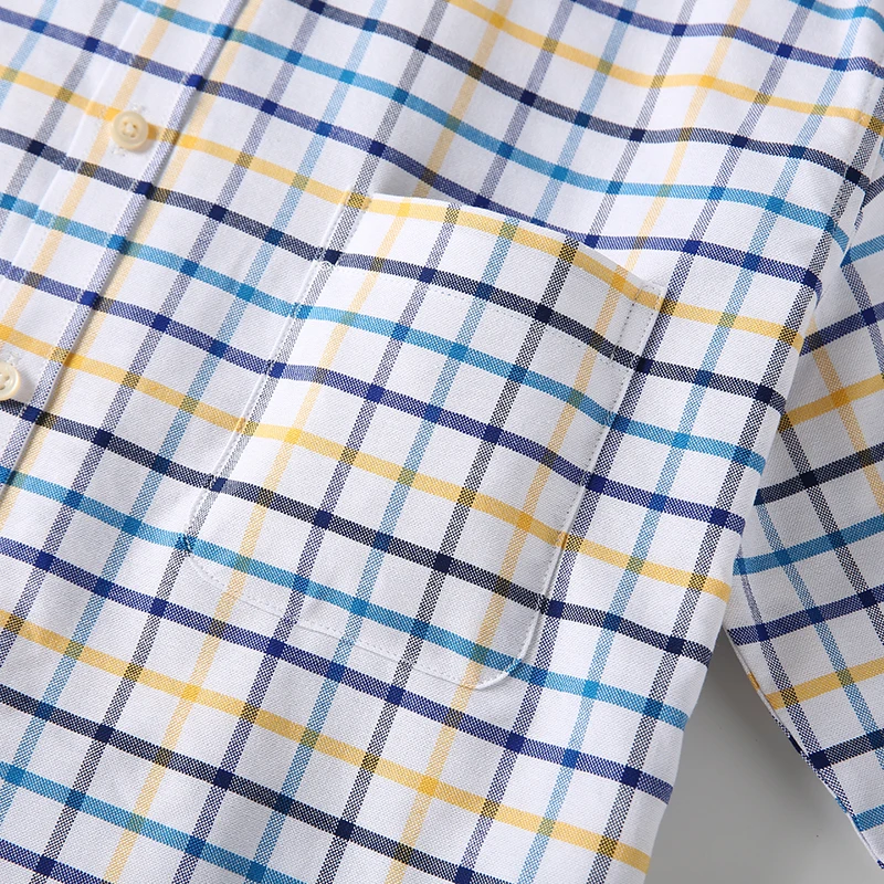 남성용 100% 면 셔츠 긴팔 스트라이프 체크 옥스포드 - Oxford Cotton Casual Shirt Business 리뷰 및 가격