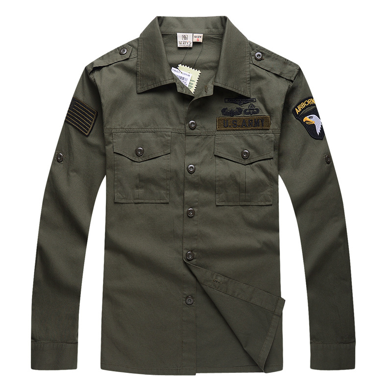 남성용 코튼 밀리터리 매니아 긴팔 전술 셔츠(옷깃 칼라 - Tactical Military Shirt Cargo 리뷰 및 가격