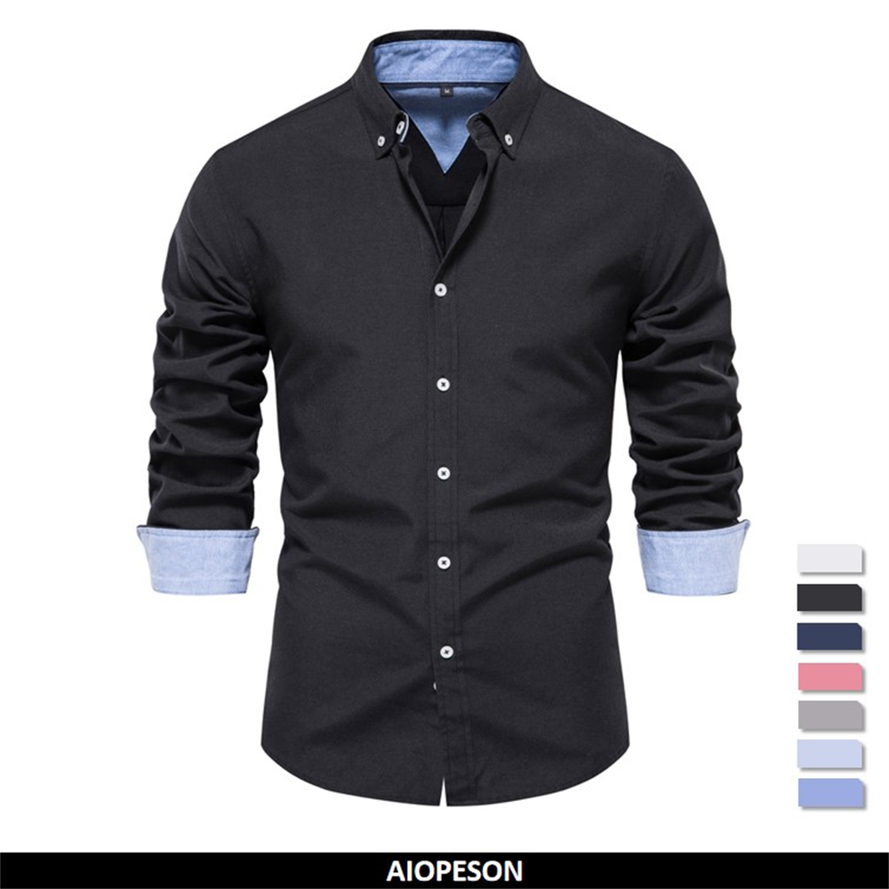 AIOPESON 2023 신작 가을 코튼 남성용 옥스포 - Oxford Cotton Casual Shirt Business 리뷰 및 가격