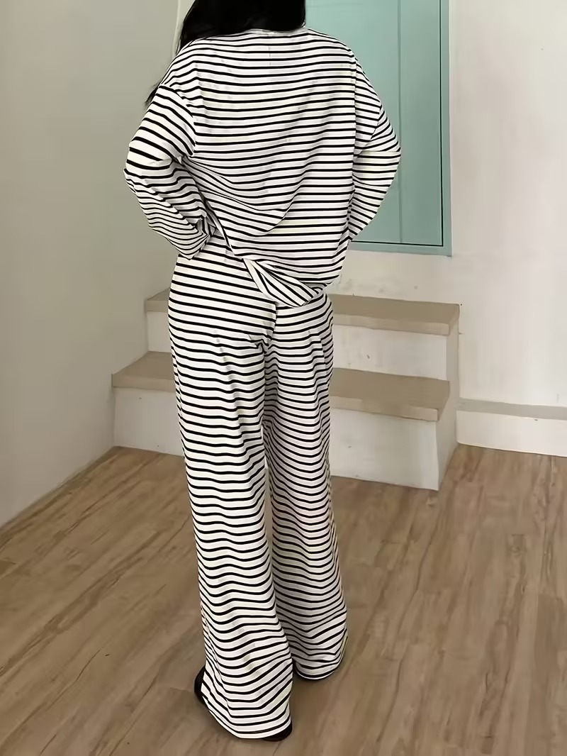 2026 가을 겨울 신상 여성 스트라이프 라운드넥 루즈 - T-Shirts 리뷰 및 가격
