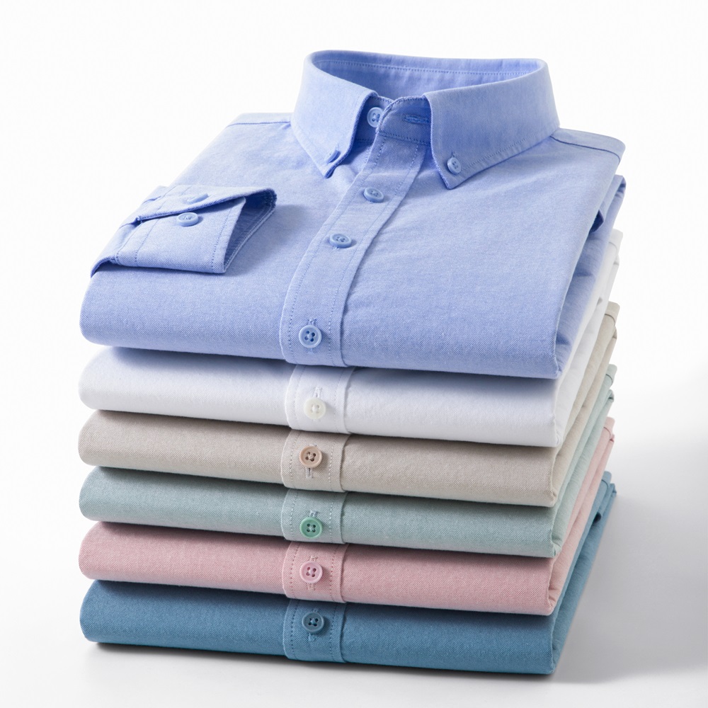 2026 신상 남성용 100% 코튼 옥스포드 셔츠 통기 - Mandarin Collar Formal Shirt Slim Fit 리뷰 및 가격
