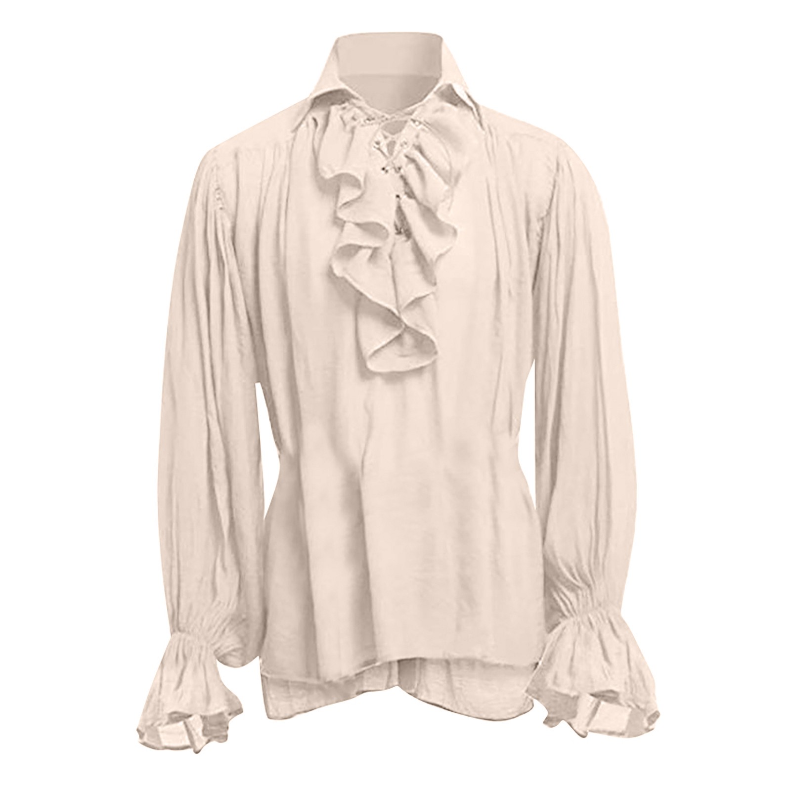 남성 할로윈 레이스 업 해적 셔츠 중세 뱀파이어 왕자  - Medieval Gothic Lace Up Pirate Shirt 리뷰 및 가격