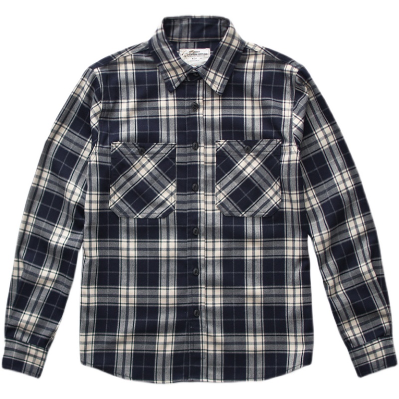 가을 신상 미국 레트로 300g 헤비웨이트 긴팔 라펠  - Flannel Plaid Shirt Heavy Weight 리뷰 및 가격