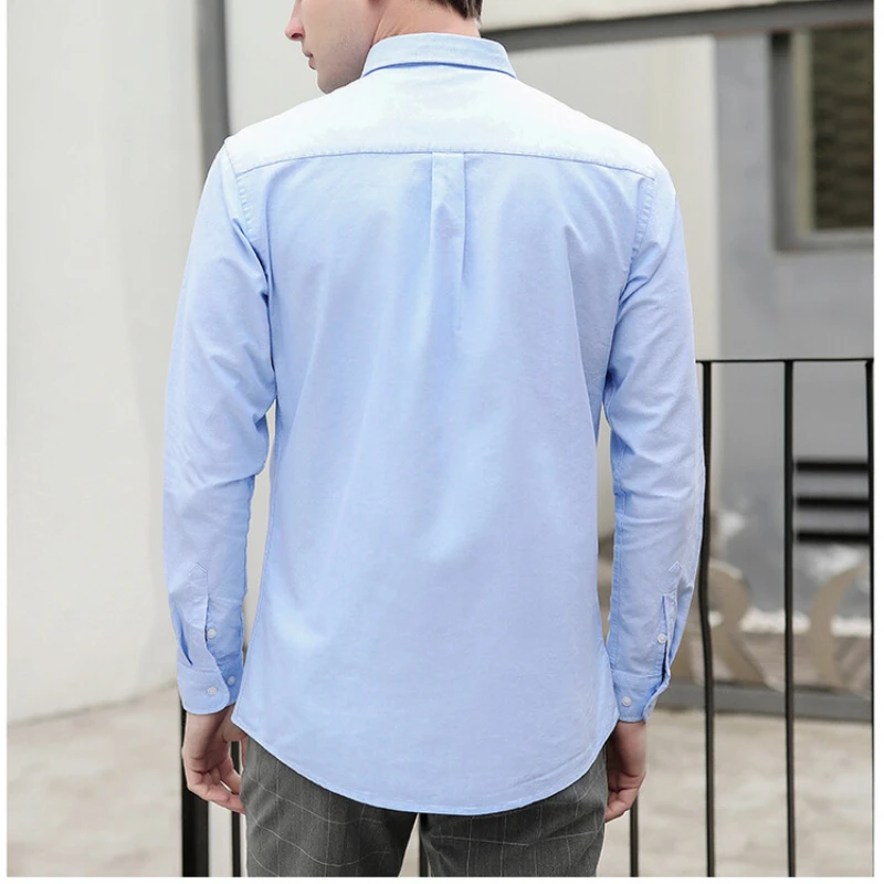 새로운 남성용 옥스퍼드 셔츠 76% 면 비즈니스 셔츠  - Oxford Cotton Casual Shirt Business 리뷰 및 가격